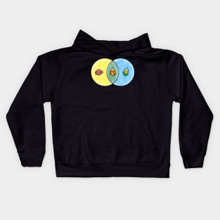 Candy Corn Venn Diagram Kids Hoodie